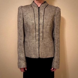 Ellie Tahari Metalic Gold & Black Jacket Blazer